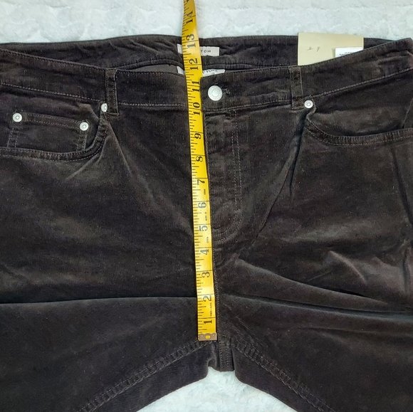 Jones New York Sport Espresso Dark Brown Corduroy Straight Leg Pants Size 16 - Picture 6 of 12